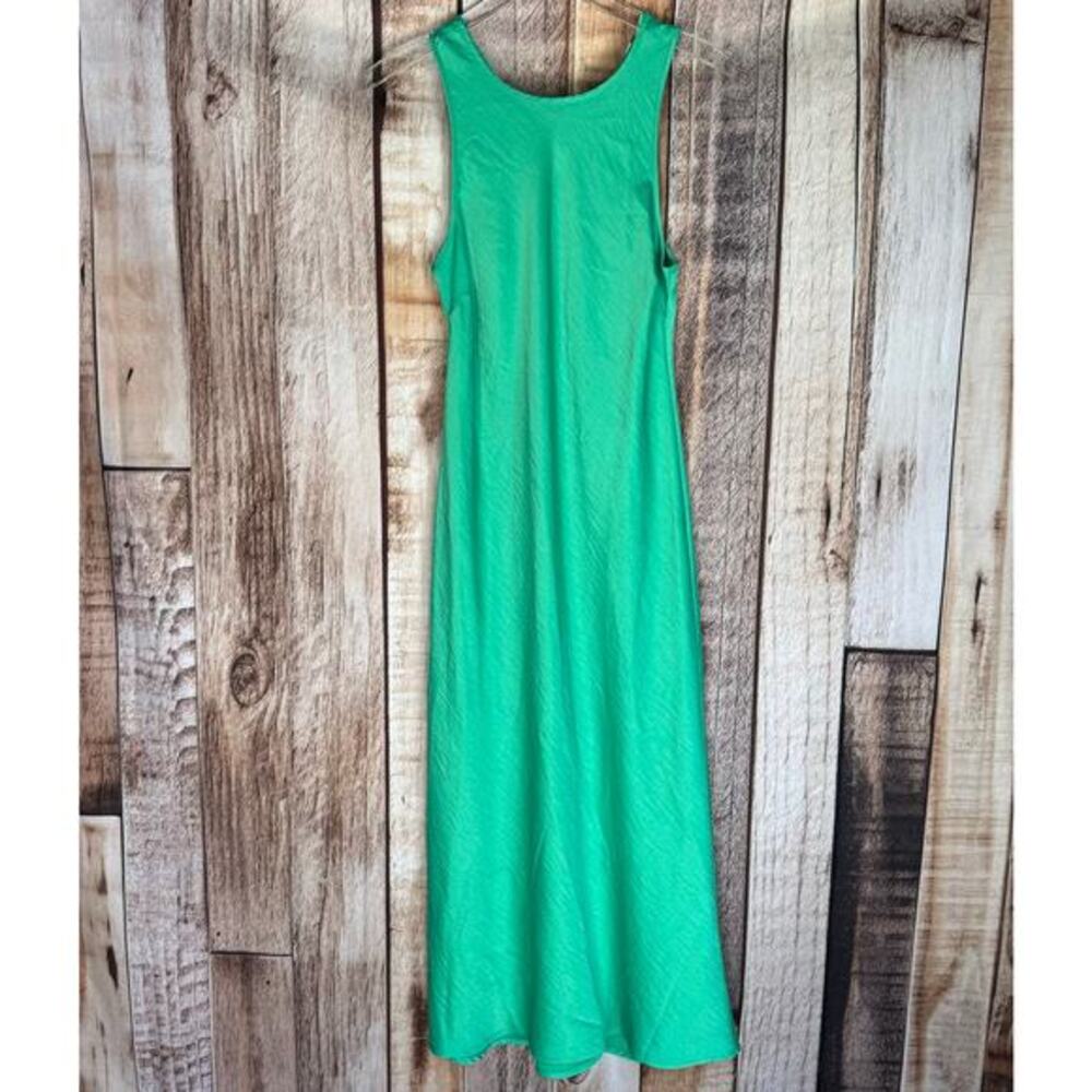 House of Harlow Dress Green Large Tie Neck Boho Flowy Style Versatile Long NWT